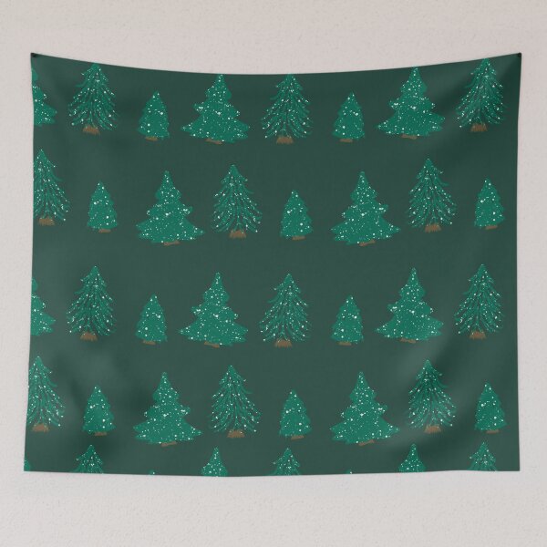 Item preview, Christmas trees on green designed and sold by katerosestudios.