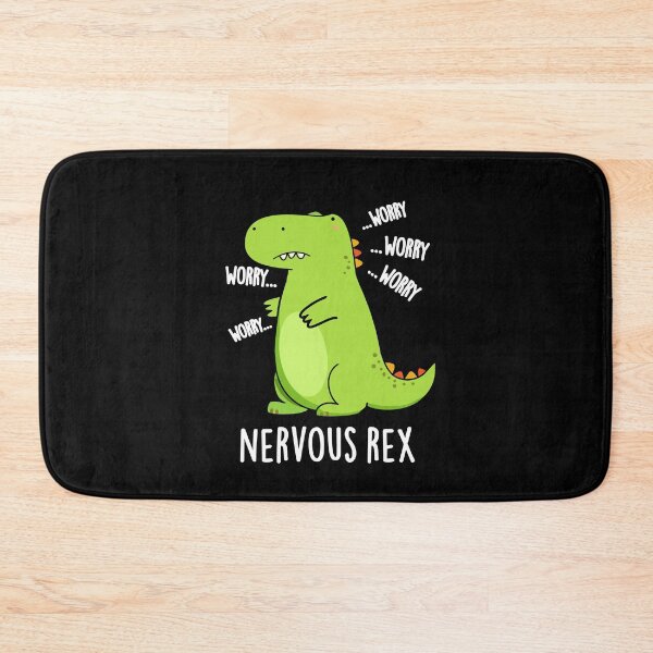 Item preview, Nervous Rex TRex Funny Dinosaur Puns (Dark BG) designed and sold by punnybone.