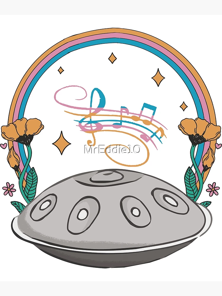 Handpan Instrument à tambour , Tambour de langue en acier accrocher la  tambour à main tambour 13