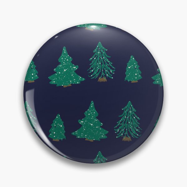 Item preview, Christmas trees on navy  designed and sold by katerosestudios.