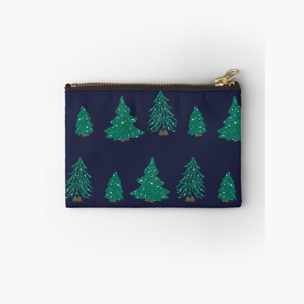 Item preview, Christmas trees on navy  designed and sold by katerosestudios.