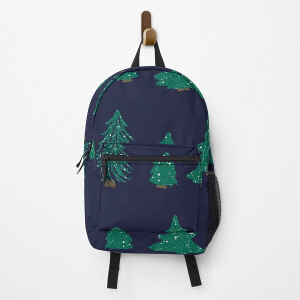 Item preview, Christmas trees on navy designed and sold by katerosestudios.