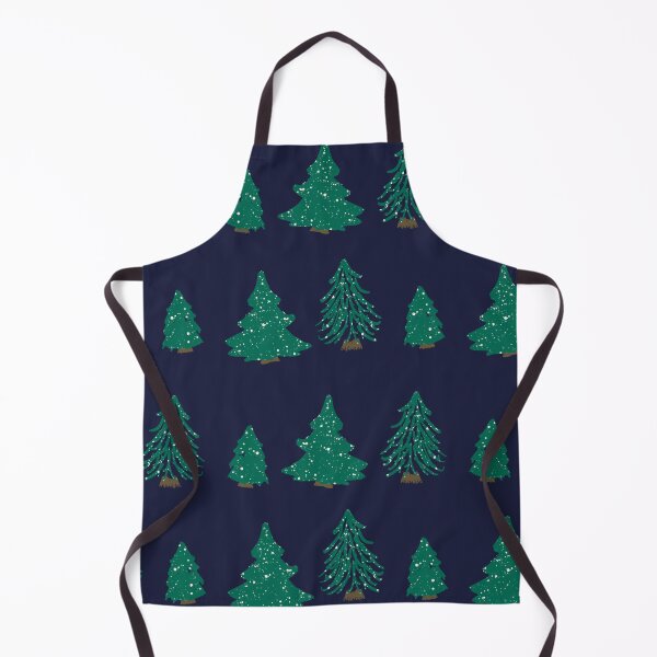 Item preview, Christmas trees on navy designed and sold by katerosestudios.