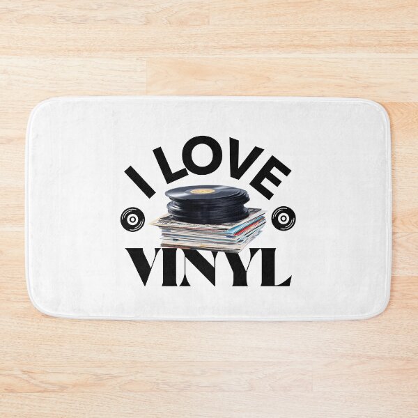 Item preview, I Love Vinyl (black) designed and sold by Discothreadz.