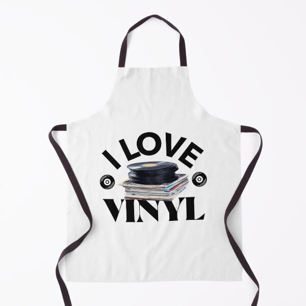 Item preview, I Love Vinyl (black) designed and sold by Discothreadz.