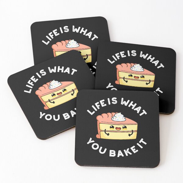 Item preview, Life Is What You Bake It Funny Food Puns (Dark BG) designed and sold by punnybone.