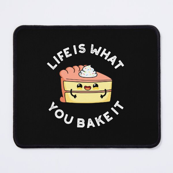 Item preview, Life Is What You Bake It Funny Food Puns (Dark BG) designed and sold by punnybone.