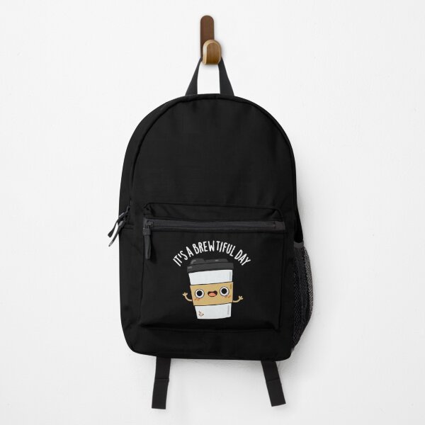 Item preview, It's A Brewtiful Day Funny Coffee Pun (Dark BG) designed and sold by punnybone.