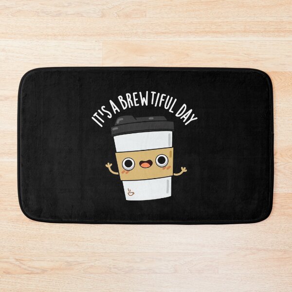 Item preview, It's A Brewtiful Day Funny Coffee Pun (Dark BG) designed and sold by punnybone.