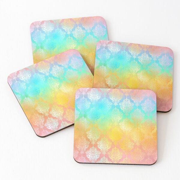 Item preview, Rainbow Pattern of Shimmery Damask Motif designed and sold by LDTreasures.