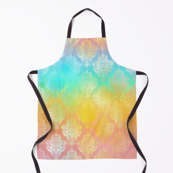 Item preview, Rainbow Pattern of Shimmery Damask Motif designed and sold by LDTreasures.