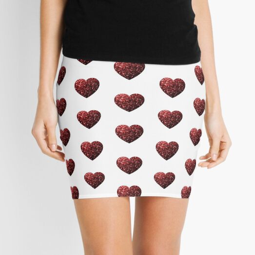 Sequin hearts pencil skirt sale