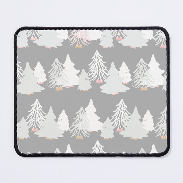 Item preview, White Christmas trees on grey designed and sold by katerosestudios.
