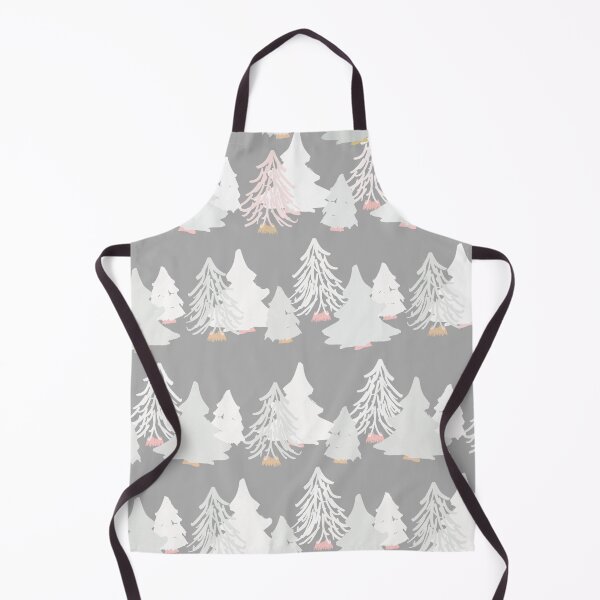 Item preview, White Christmas trees on grey designed and sold by katerosestudios.