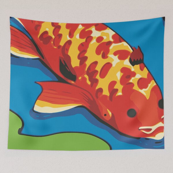 Item preview, Giant Koi Swimming in Pond with Lilies designed and sold by Nonshape.