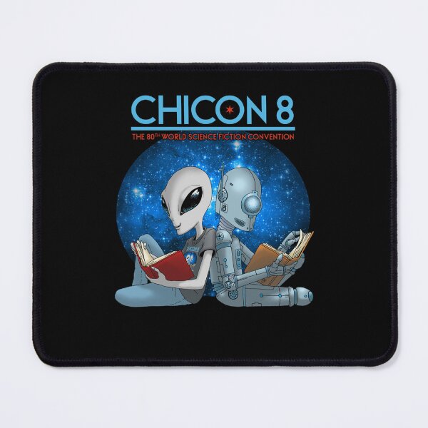 Item preview, Chicon 8 Alien and Robot Reading Classic T-Shirt designed and sold by JeremyEdwards1.
