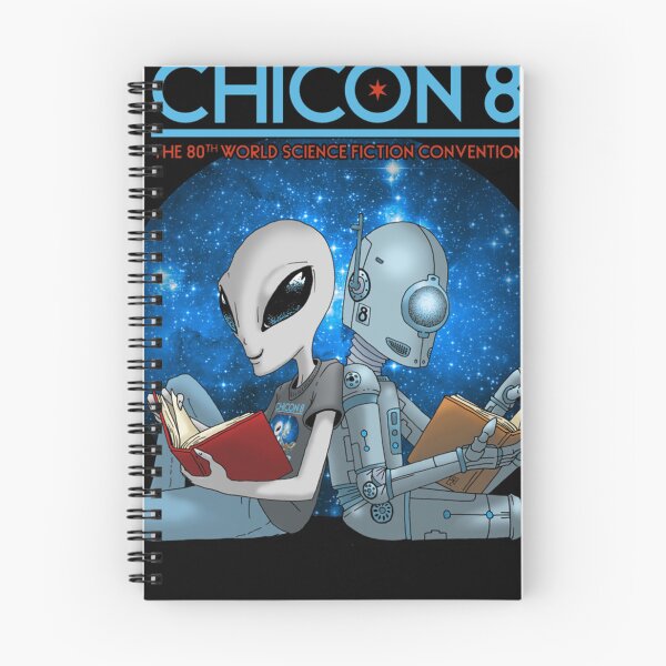 Item preview, Chicon 8 Alien and Robot Reading Classic T-Shirt designed and sold by JeremyEdwards1.