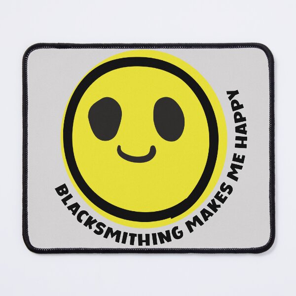 Item preview, Blacksmithing makes me happy smile yellow face metal worker gift designed and sold by MetalicBabe.
