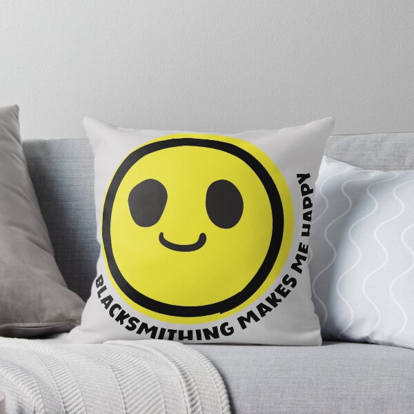 Item preview, Blacksmithing makes me happy smile yellow face metal worker gift designed and sold by MetalicBabe.