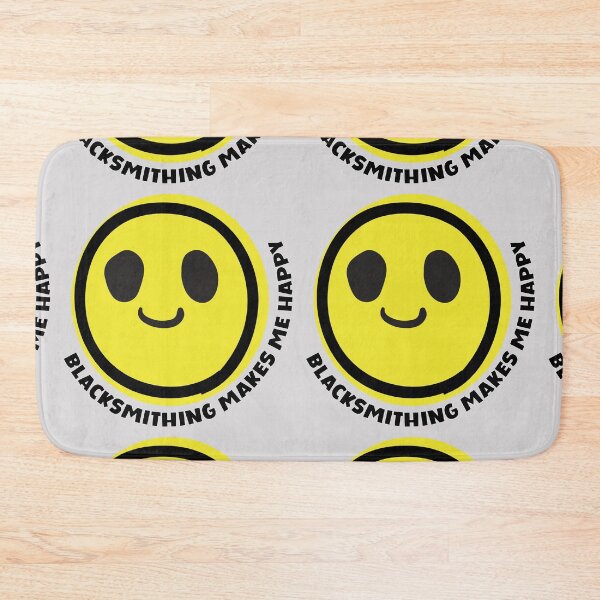 Item preview, Blacksmithing makes me happy smile yellow face metal worker gift designed and sold by MetalicBabe.
