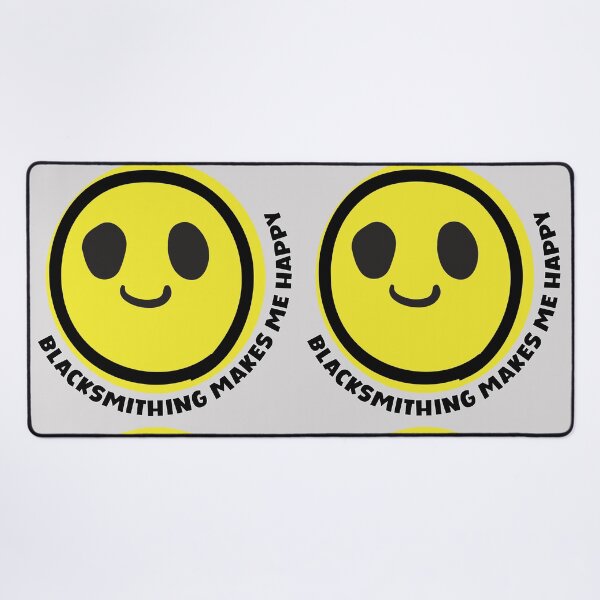 Item preview, Blacksmithing makes me happy smile yellow face metal worker gift designed and sold by MetalicBabe.