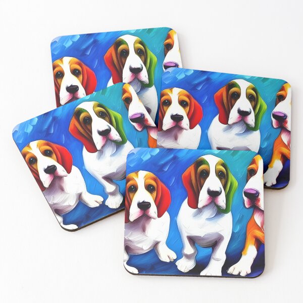 Item preview, Multicolored Basset Hound Family  designed and sold by sapsucker23.