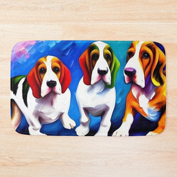Item preview, Multicolored Basset Hound Family  designed and sold by sapsucker23.