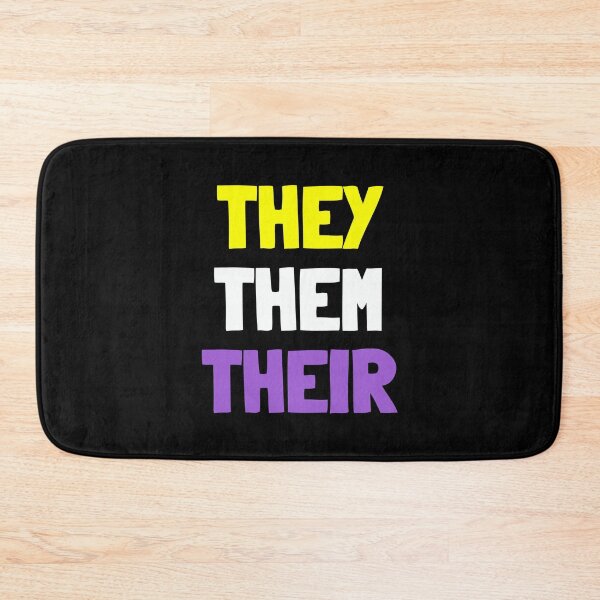 Item preview, They Them Their Non Binary Pronouns. Nonbinary Pride designed and sold by Subtle Pride Shop.