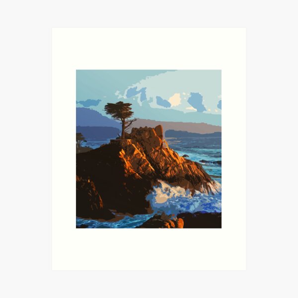 Item preview, Pebble Beach California, The Lone Cypress designed and sold by AM FineArtPrints.