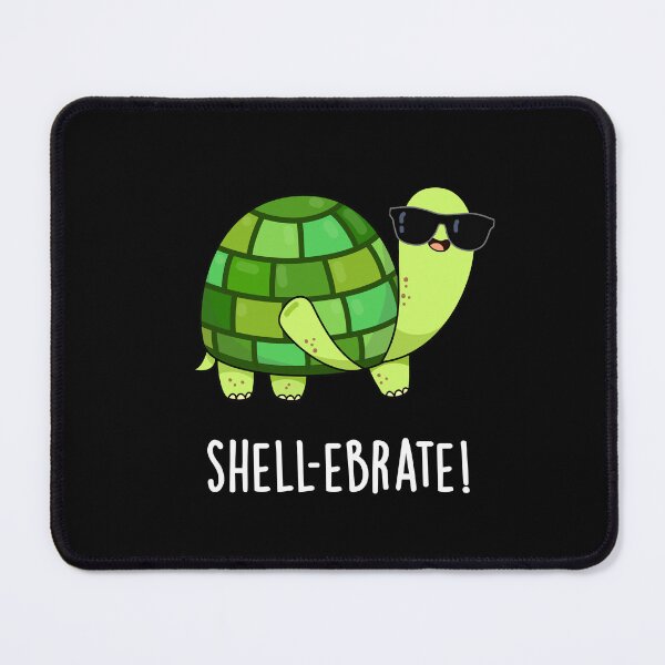 Item preview, Shell-ebrate Tortoise Funny Animal Puns (Dark BG) designed and sold by punnybone.