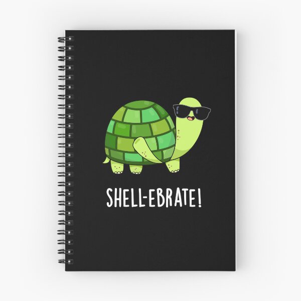 Item preview, Shell-ebrate Tortoise Funny Animal Puns (Dark BG) designed and sold by punnybone.