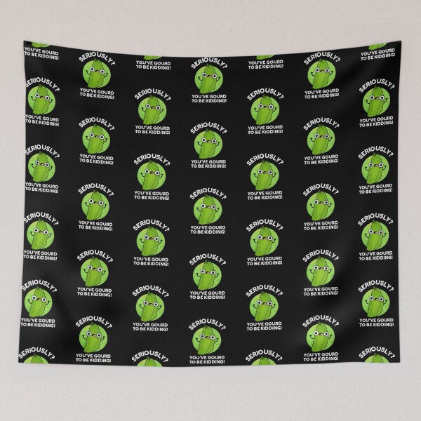 Item preview, You've Gourd To Be Kidding Funny Veggie Puns (Dark BG) designed and sold by punnybone.
