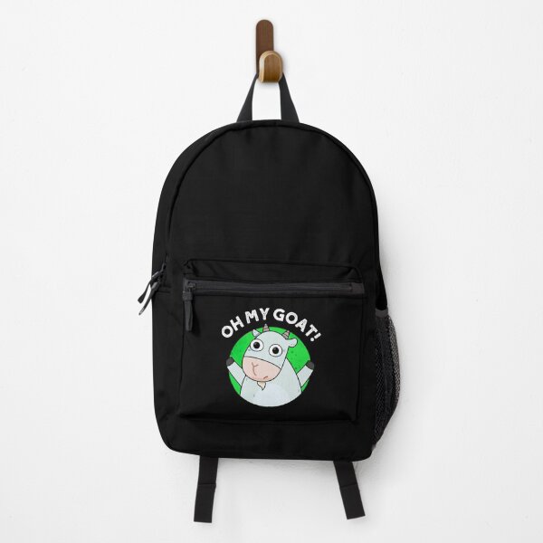 Item preview, Oh My Goat Funny Animal Puns (Dark BG) designed and sold by punnybone.
