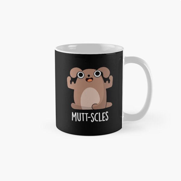 Item preview, Mutt-scles Animal Funny Dog Puns (Dark BG) designed and sold by punnybone.