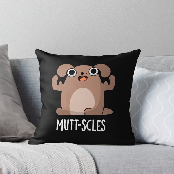 Item preview, Mutt-scles Animal Funny Dog Puns (Dark BG) designed and sold by punnybone.