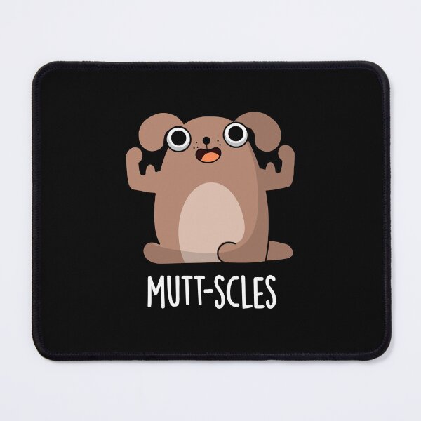 Item preview, Mutt-scles Animal Funny Dog Puns (Dark BG) designed and sold by punnybone.