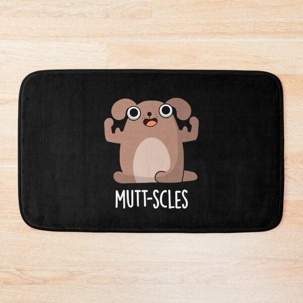 Item preview, Mutt-scles Animal Funny Dog Puns (Dark BG) designed and sold by punnybone.