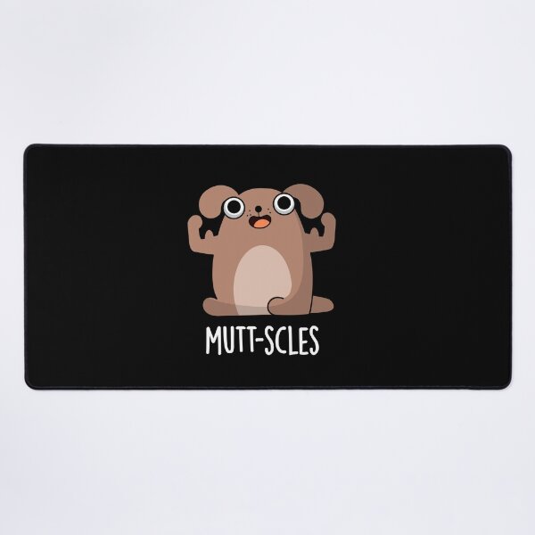 Item preview, Mutt-scles Animal Funny Dog Puns (Dark BG) designed and sold by punnybone.