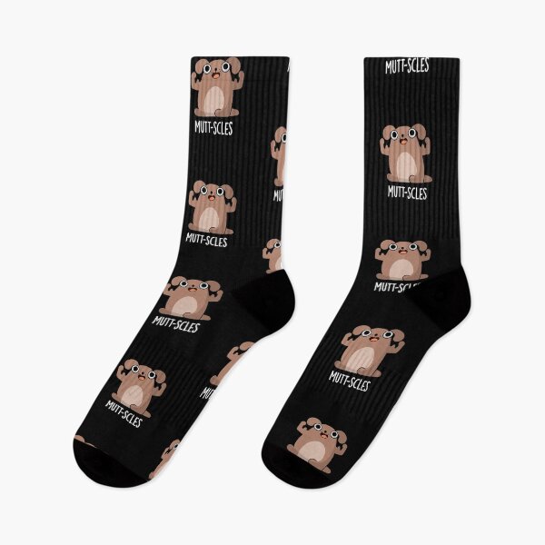 Item preview, Mutt-scles Animal Funny Dog Puns (Dark BG) designed and sold by punnybone.