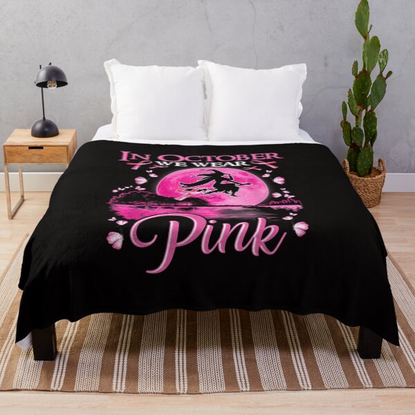 Item preview, In October We Wear Pink Ribbon Witch Halloween Breast Cancer designed and sold by arnulfonelia515.