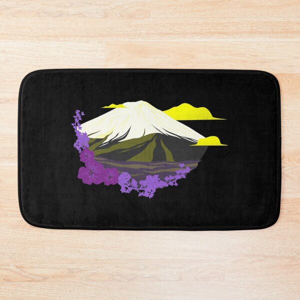 Item preview, Mountains, Clouds, and Flowers Non Binary Flag. Nonbinary Pride designed and sold by Subtle Pride Shop.