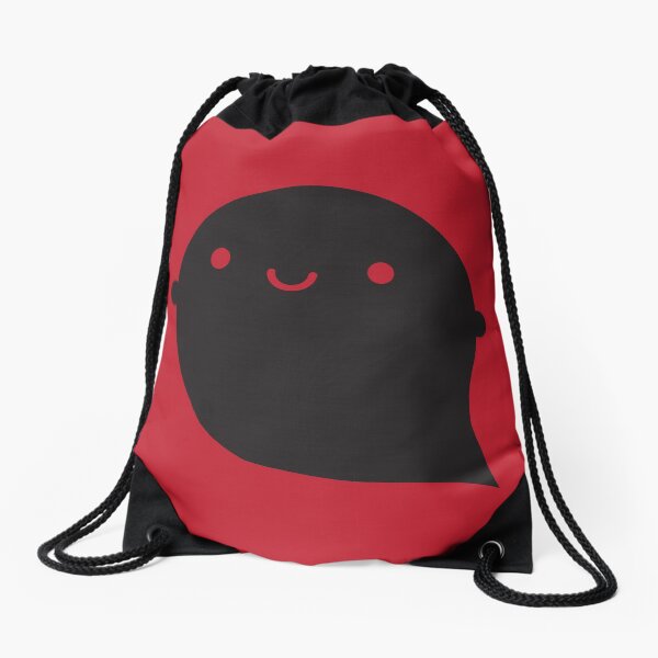 Evil Twin Black Ghost - Kawaii Halloween Drawstring Bag