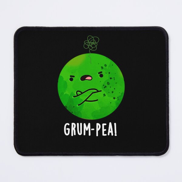 Item preview, Grum-pea Grumpy Pea Funny Veggie Puns (Dark BG) designed and sold by punnybone.