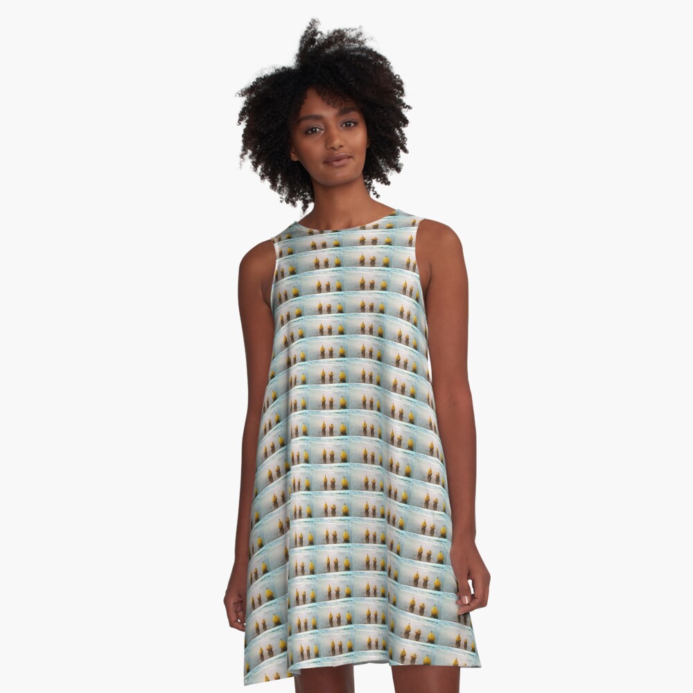 PEARS DAY OUT AT THE BEACH A-Line Dress