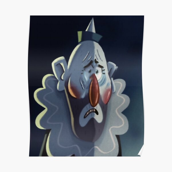 Gravity Falls Crying Clown Portrait Replica Poster