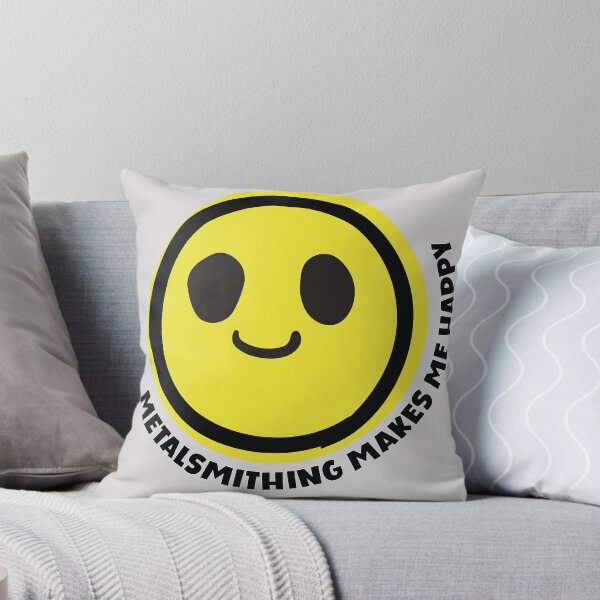 Item preview, Metalsmithing makes me happy smile yellow face metal worker metalsmith jeweler gift designed and sold by MetalicBabe.
