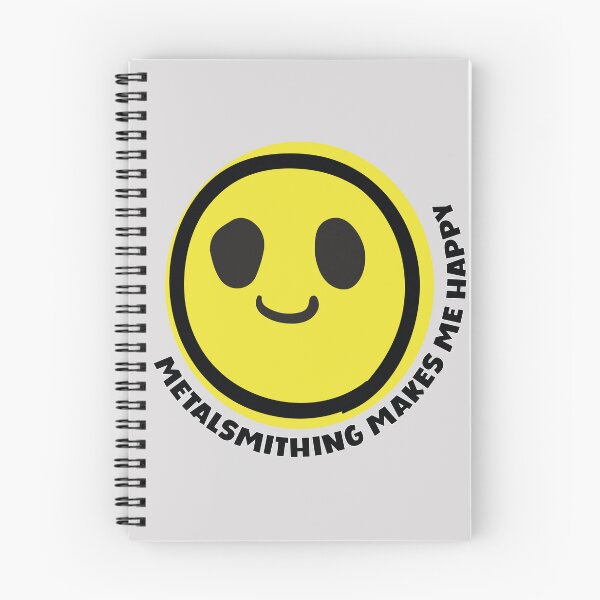 Item preview, Metalsmithing makes me happy smile yellow face metal worker metalsmith jeweler gift designed and sold by MetalicBabe.