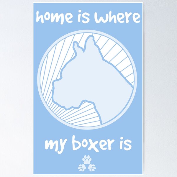 Item preview, El hogar es donde está mi BOXER - Azul designed and sold by ThreePuppers.