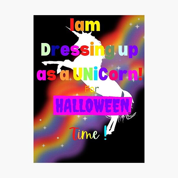 Artikelvorschau, Ich verkleide mich als Einhorn für die Halloween-Zeit! entworfen und verkauft von technewszone.