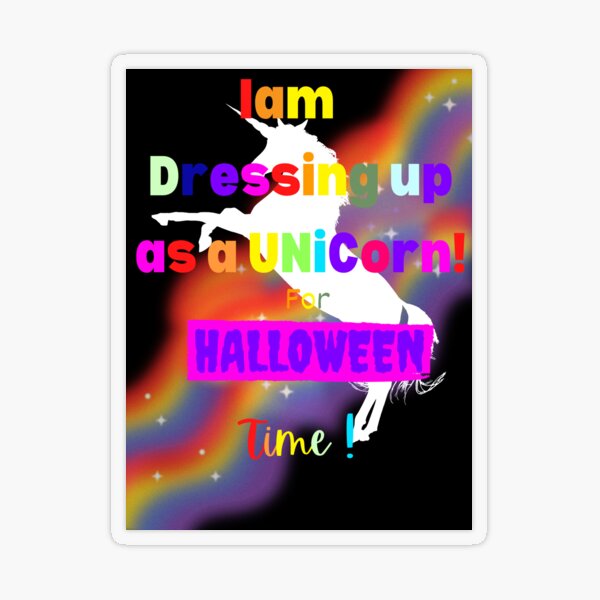 Aperçu de l'œuvre Je me déguise en licorne en licorne pour Halloween ! créée et vendue par technewszone.